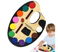 Ensemble de peinture aquarelle - Palette de peinture de voyage, kit aquarelle 12 couleurs | Plateau ovale pour art artistique, bloc de pigments portable pour croquis, travaux manuels scolaires, cadeau