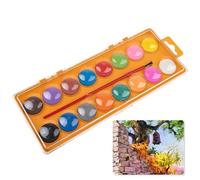 Ensemble de peinture aquarelle professionnelle - 16 couleurs avec pinceau | Kit de griffonnage pour tout-petits | Système de fourniture de dessin artistique éducatif, plate-forme d'arrangement créatif