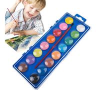Ensemble de peinture aquarelle professionnelle - Ensemble de gribouillage pour tout-petits - Ensemble de peinture aquarelle avec pinceau 16 couleurs, fournitures d'art de peinture pour artistes