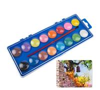Ensemble De Peinture Aquarelle Professionnelle - Palette D'art De Dessin De 16 Couleurs, Kit De Gribouillage Pour Tout-petits, Couleurs Pigmentées Lisses | Collection De Peinture Créative Pour