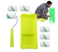 Ensemble de peinture de couleur de mur de rouleau - Kit combo à largeur de peinture | Brosse à rouleaux de bordure de peinture | Peinture mini brosses combinées à rouleaux de kit d'adger avec baignoir