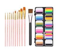 Ensemble De Peinture Faciale Lavable, Peinture Faciale Ensemble Pour Les , Peinture Professionnelle Et Peinture Corporelle Avec 12 Couleurs, Peinture D'art Corporel De Couleur Arc-en-,