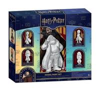 Ensemble de peinture Harry Potter avec 5 figurines en polyrésine - Hagrid Harry Hermione Ron Luna - 12 pinceaux et scène d'affichage de Poudlard - Coffret cadeau pour enfants de 6 ans et plus - Pour