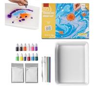 Ensemble de Peinture marbrée à l'eau, kit de Peinture marbrée pour , Ensemble de Aquarelle Kit de sur marbre, Meilleures idées de Jouets de pour Les activités des de 6, 7, 8