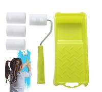 Ensemble de peinture murale couleur rouleau couleur - Kit combiné de peinture Edger | Peinture Edger Roller Brush | Paint Mini Edger Kit Roller Combo Baskes avec baignoire couleur | Coupe de couleur