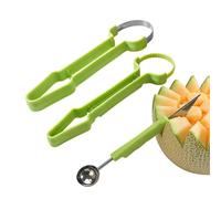 - Ensemble de pelle à balles, séparateurs à double tête, ensemble d'outils en acier inoxydable - pour restaurant, kiwi, avocat, mangue, cantalupe