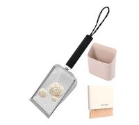 Ensemble de pelle à litière pour chat | Pelle à déjections canines en acier inoxydable avec balai et grattoir | Outil de nettoyage portable léger pour chaton, poulet, reptiles, accessoires de litière