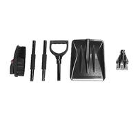 Ensemble de pelles à neige 3 en 1, pelle à neige pliable portable avec brosse grattoir à glace pour voiture, camping, jardin, utilisation d'urgence, métal ABS noir 2,6 lb