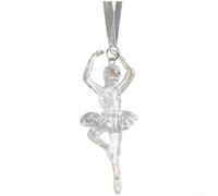 Ensemble de pendentifs décoratifs en acrylique avec étoile d'arbre et figurines de vacances, matériau transparent adapté pour la décoration de Noël et les présentations festives (J)