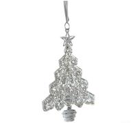Ensemble de pendentifs décoratifs en acrylique pour sapin de Noël avec étoile, ange, nœud et figurine dansante, transparent réfléchissant la lumière, style d'art moderne (B)