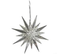 Ensemble de pendentifs en acrylique pour décoration de sapin de Noël avec étoile d'ange et figurine dansante - Transparent - Réfléchissant la lumière - Style d'art moderne (A)