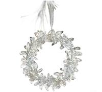Ensemble de pendentifs pour cristal fabriqués en acrylique transparent, avec étoile d'arbre et formes de vacances pour améliorer la décoration de Noël et de saison (H)