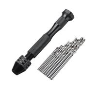 Ensemble De Perceuse À Main Pin Vise Mini Drill Avec Twitst Drill Bits Pour Craft Carving Diy, 10pcs