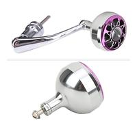 Ensemble de Perceuse à Poignée de Moulinet de Pêche, Moulinet à Bouton d'alimentation en Métal pour Moulinets à Tambour Modèle 2000 à 6000 (Pistolet Violet)