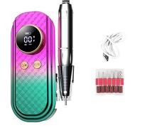 Ensemble de perceuses à ongles électriques à faible bruit 35 000 tr/min avec forets à ongles pour femme