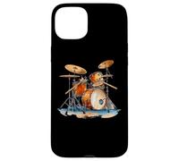 Ensemble de percussions avec bâtons Aquarelle Instruments musicaux Coque pour iPhone 15 Plus