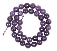 Ensemble de perles d'améthyste naturelle, rondes, en cristal, entretoises | Assortiment multi-tailles, trou de perçage for cordage, for artisans