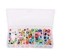 Ensemble de Perles de Pêche en Résine Dure de Couleur Vive, 100 Pièces, œil de Poisson, avec Boîte de Rangement pour Accessoires de Matériel