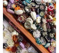 Ensemble de perles style baroque vintage charmant plaqué or, perles acryliques plaquées or, convient pour la fabrication de bijoux, bracelets, pendentifs, bracelets de cheville, boucles d'oreilles, co