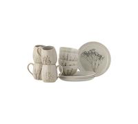 Ensemble de petit-déjeuner 12 pièces en grès Nature Bea