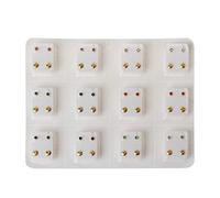 Ensemble de petites boucles d'oreilles cartilage pour homme et femme - Petites boucles d'oreilles à vis arrière plat en acier inoxydable - Fournitures de bijoux pour enfants, B, Comme décrit, Comme