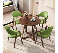 Ensemble de Petites Tables de conférence Modernes avec 4 chaises, Table de Bureau de négociation de réception et Ensemble de chaises avec sièges et dossiers rembourrés, idéal pour la décorat