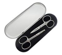 Ensemble De Petits Ciseaux De Toilettage En Acier Inoxydable Pour Cheveux De Nez Barbe Moustaches Tondeuse À Sourcils Oreille, Kit De Coupe De Cheveux Pour Le Visage À Pointe Arrondie Et De Sécurité