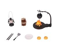 Ensemble de petits tas de bois pour affichage de camping féerique en plein air, accessoires de feu de camp miniatures, idéal pour la décoration de modèles de maisons de poupées, accessoires de paysage