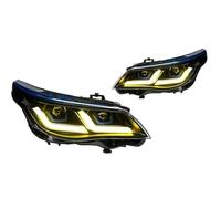 ensemble de phare avant Voiture Pour BMW E60 2003-2009 523i 530i Angel Eye LED Phare DRL Hid Bi Xénon Jeu phares(07-10 Lci gold)