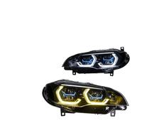 Ensemble de phare Pour BMW Pour X6 Phares 2007-2013 E71 Phare Projecteur AngelEye DRL Signal Automobile Voiture Lampe Frontale Ensemble Phares(08-14 For xenon)