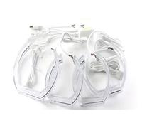 Ensemble de phare Pour BMW Série 3 E91 E90 Facelift 2009-2012 Phares Au Xénon LED Kit Yeux D'ange Anneau Pour Lampes Phares Couleurs Rvb Phares Avant(U Shaped)