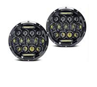 Ensemble de phare Pour Lada Pour Niva 4X4 Pour Voiture Tout-terrain Noir 7 Pouces LED Phares Ronds DRL Salut Lo Faisceau Phare Ensemble Phares(D 2pcs)