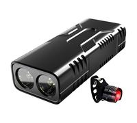 Ensemble De Phares De Vélo Rechargeables, 1600 Lumens, 10000mah, Super Lumineux, Phare Led Étanche, Accessoires De Vélo