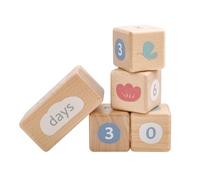 Ensemble de photographie en bois léger pour nouveau-né - Décorations sculptées pour capturer les progrès mensuels du développement - Adapté à la scène - Ensemble de photos pour nourrissons
