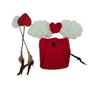 Ensemble de photos pour nouveau-né, costume au crochet avec ailes pour séance photo, vêtements pour bébé