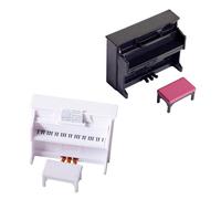 Ensemble De Piano Figurines Miniatures Réalistes De 4 Pouces, 1 Ensemble, Tabouret De Piano En Plastique, Décoration De Chambre, Décorations De Gâteaux, 1/6 1/12
