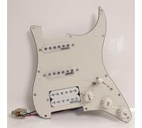 Ensemble de pickguard pré-câblés pour Fender Strat Style SSH Loaded Pickguard - avec micros Alnico 5 Single Coil & Humbucker, interrupteur 5 voies, kit de mise à niveau électronique complet (#4)