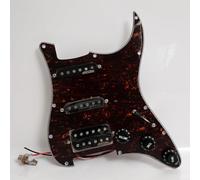 Ensemble de pickguard pré-câblés pour Fender Strat Style SSH Loaded Pickguard - avec micros Alnico 5 Single Coil & Humbucker, interrupteur 5 voies, kit de mise à niveau électronique complet (#3)