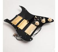 Ensemble de pickguard pré-câblés pour guitare Fender ST HHH Loaded Pickguard Alnico 5 Humbucker avec fente de bobine, compatible avec les micros, kit complet de mise à niveau du faisceau de câblage