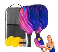 Ensemble de pickleball | Ensemble de raquettes de jeu en fibre de verre professionnelles ergonomiques et légères pour intérieur garçon, exercice à domicile, femme, homme, fille, sports d'extérieur