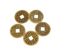 Ensemble de pièces commémoratives de style antique des cinq empereurs, pièces chinoises en cuivre vintage de 4,2 cm ou 6 cm avec trou carré, protection Feng Shui et jetons de richesse pour la décorati