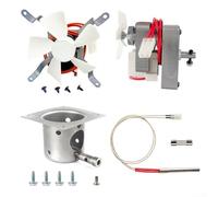 Ensemble de pièces de barbecue robustes avec moteur, ventilateur à induction, pot de flamme en acier inoxydable, allumeur Hot Rod et vis pour grilles à granulés (230 V 50 Hz 1,8 tr/min)