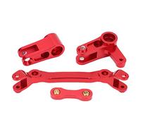 Ensemble de Pièces de Direction en Alliage D'aluminium, Mise à Niveau Légère et Durable pour Voitures RC Senton Typhon Granit BIG Rock 1/10 (Rouge)