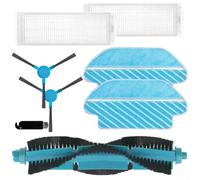 Ensemble de pièces de rechange haute performance comprenant brosse à rouleau, filtre à brosse latérale et chiffon serpillère compatible avec Cecotec pour aspirateurs robots Conga 3290 à 7090