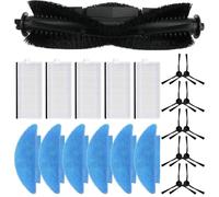 Ensemble de pièces de rechange pour aspirateur robot Cecotec Conga 7490 et Genesis - Brosse principale, 6 serpillères, 10 brosses latérales, filtre HEPA compatible avec 7490 X-treme (A)