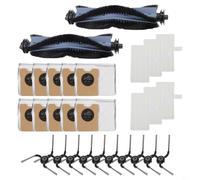 Ensemble de pièces de rechange pour aspirateur robot Eufy C10 avec station auto-vide conçue pour capturer la poussière et les débris avec plusieurs filtres et brosses (B)