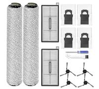 Ensemble de pièces de rechange pour aspirateur robot MOVA Z60 Ultra Roller avec 2 balais à rouleaux, 4 brosses latérales, 2 filtres, 4 sacs à poussière et outils de nettoyage