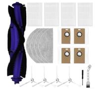 Ensemble de pièces de rechange pour aspirateur robot Narwal pour Freo S avec brosse principale rotative, brosses latérales, filtres à air, serpillères en tissu et sacs à poussière étanches pour