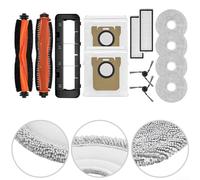 Ensemble de pièces de rechange pour aspirateur robot Xiaomi pour Mijia 5 Pro OV21CN avec plusieurs brosses principales, brosses latérales, filtres, sacs à poussière et tampons pour maintenir les