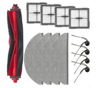 Ensemble de pièces de rechange pour aspirateurs Roborock Q10 X5+, Q10P, Q10 PF, Q8, Q8 Max Pro, Q8 Max Pro+ - Comprend 1 brosse principale, 4 filtres HEPA, 4 serpillères, 4 brosses latérales